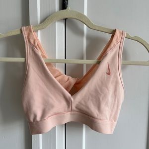 Nike light pink twist back sports bra